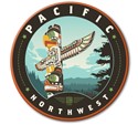 Pacific NW Totem Circle Magnet
