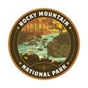 Rocky Mountain NP Creek Circle Sticker