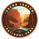 Grand Canyon NP Vermilion Landscape Circle Sticker