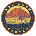 Red Rock Canyon Mt Wilson Circle Sticker