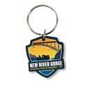 New River Gorge NP & Preserve Sunset Wood Key Ring - 1/8