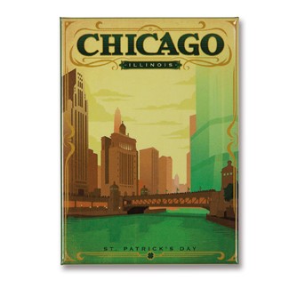 Chicago St. Patty's Day Metal Magnet