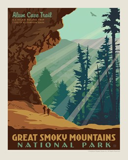 Great Smoky Alum Cave 8" x 10" Print