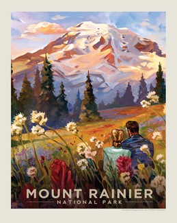 Mt. Rainier Moment in the Meadow 8" x10" Print