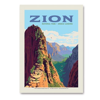 Zion Ascent to Angels Landing Vert Sticker