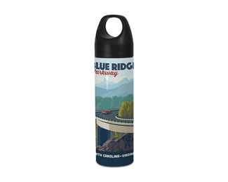 Blue Ridge Parkway Linn Cove Viaduct Water Bottle - 18.8 oz