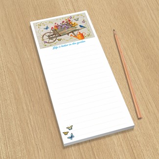 Rustic Garden Wheelbarrow List Pad