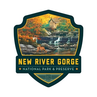 New River Gorge NP & Preserve Fall Colors Emblem Sticker