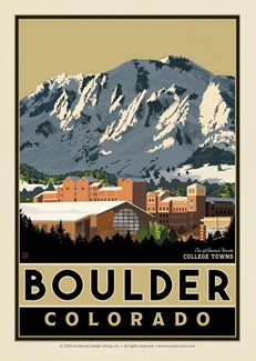 American College Towns: Bouler CO Postcard