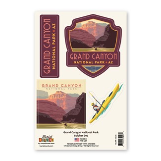Grand Canyon National Park Kayak Sticker Set