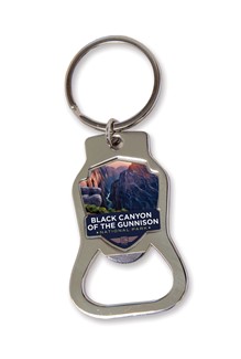 Black Canyon of the Gunnison River View Emblem Bottle Opener Keyring