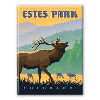 Estes Park CO Bugling Elk Magnet