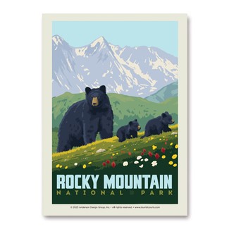 Rocky Mountain NP Black Bears Vertical Sticker