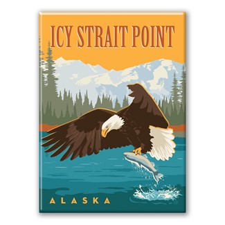 Icy Strait Point Alaska Eagle Magnet