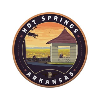 Hot Springs NP Overlook Circle Magnet