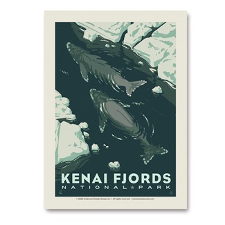 Kenai Fjords NP Vert Sticker