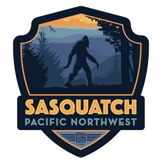 Sasquatch Sighting Pacific Northwest Emblem Sticker