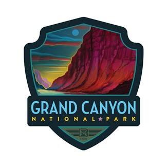 Grand Canyon NP Moonrise Emblem Sticker