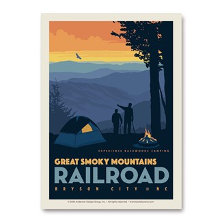 GSM Railroad Back Country Camping Vert Sticker