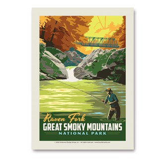 Great Smoky Mountain NP Raven Fork Vert Sticker