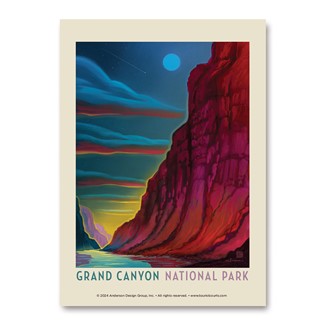 Grand Canyon NP Moonrise Vert Sticker