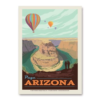 Page AZ. Horseshoe Bend Vert Sticker