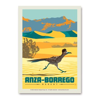 Anza-Borrego Desert Road Runner Vert Sticker