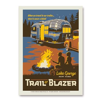 Lake George NY, Trailer Blazer Vertical Sticker