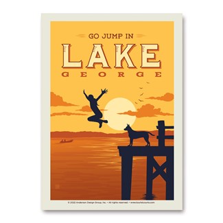 Go Jump In Lake George Vertical Sticker