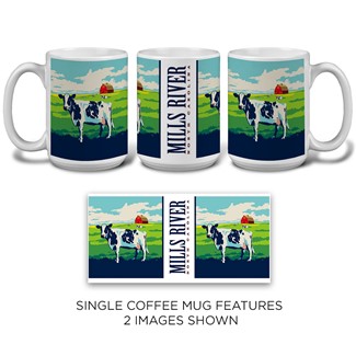 Mills River, NC Dairy Cow Mug