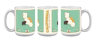 CA State Pride Bear Mug