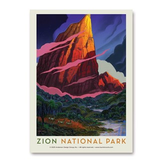 Zion NP Golden Hour Vert Sticker