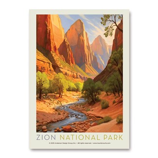 Zion NP Pronghorn Antelopes Vert Sticker