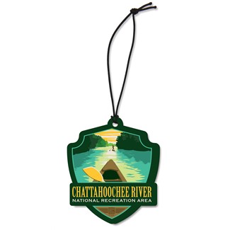 Chattahoochee River Georgia Emblem Wood Ornament