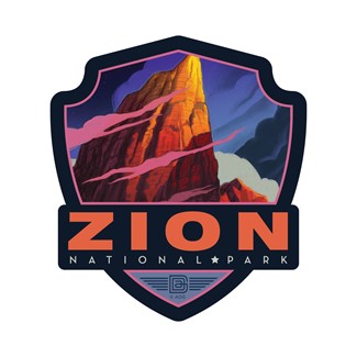 Zion NP Golden Hour Emblem Sticker