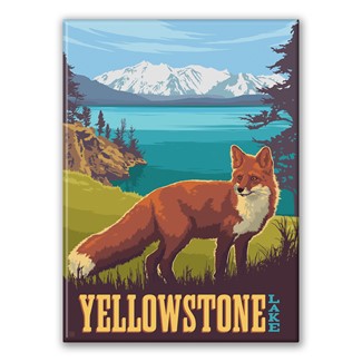 Yellowstone NP Yellowstone Lake Fox Magnet