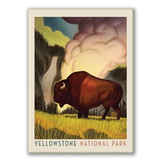 Yellowstone NP Art Deco Design Magnet
