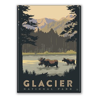 Glacier NP Moose Magnet