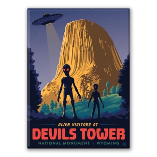 Devils Tower WY Alien Visitation Magnet