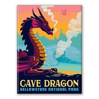 Yellowstone NP Cave Dragon Magnet