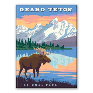 Grand Teton NP Bull Moose Magnet
