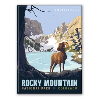 Rocky Mountain NP Emerald Lake Winter Magnet