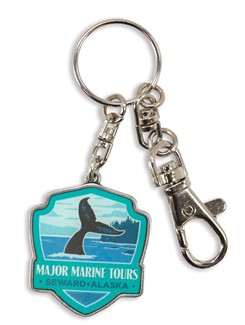 Major Marine Tours Sewerd AK Pewter Key Ring