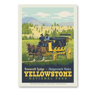 Yellowstone NP Stagecoach Adventure Vert Sticker