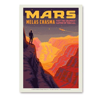 Mars Melas Chasma Vert Sticker