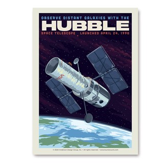 NASA 1990 Hubble Space Telescope Vert Sticker