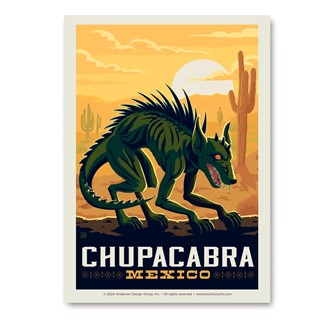Mythical Creatures Chupacabra Vert Sticker