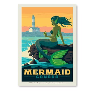 Mythical Creatures Mermaid Canada Vert Sticker