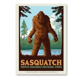 North Cascades NP Sasquatch Vert Sticker