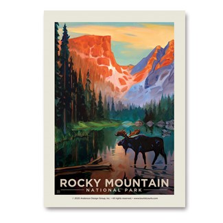 Rocky Mountain NP Moose in the Morning Vert Sticker